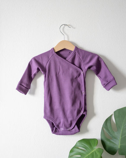Baby body suit ・wrap adjustable fit・purple