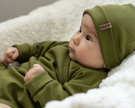 Baby body suit ・wrap adjustable fit・green