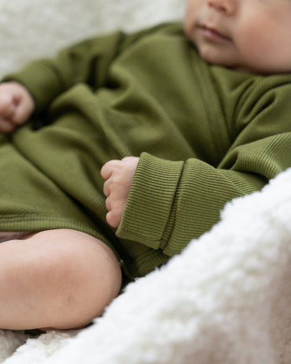 Baby body suit ・wrap adjustable fit・green