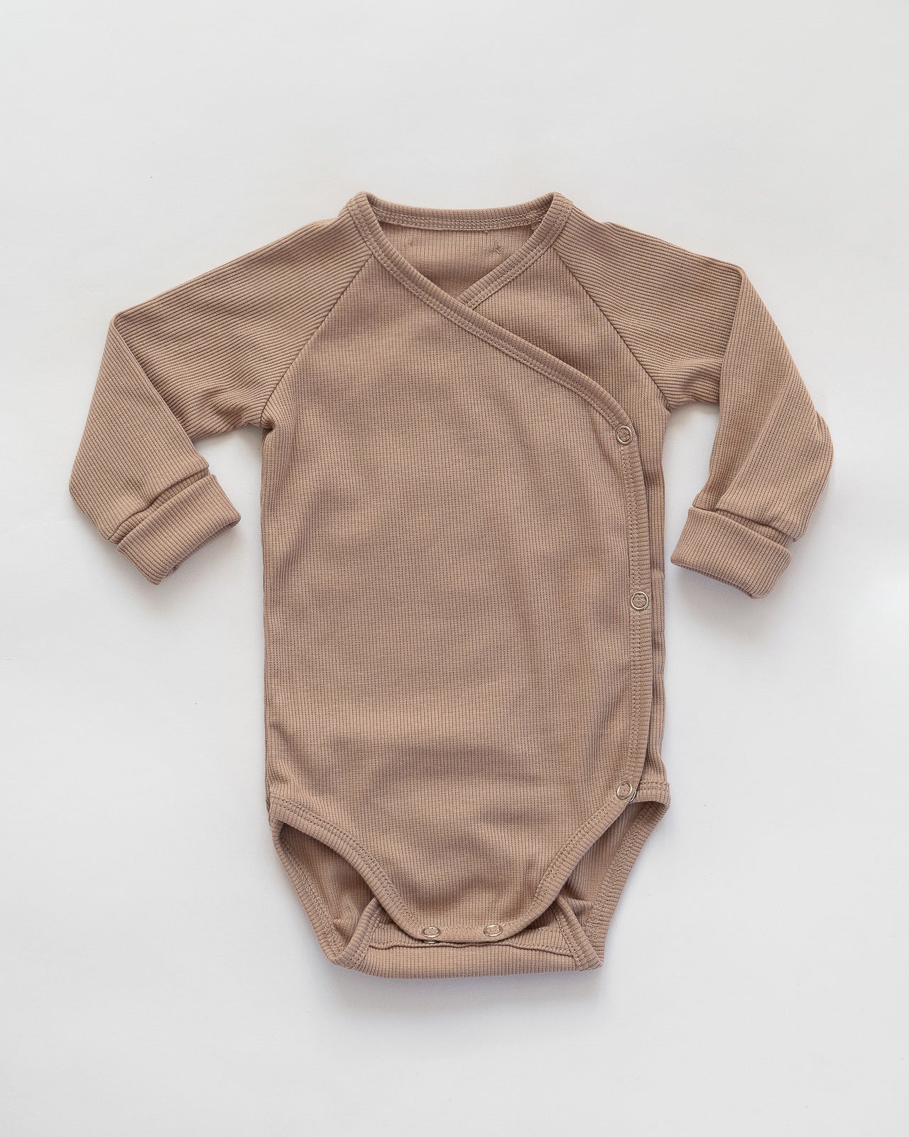 Baby body suit ・wrap adjustable fit・almond 